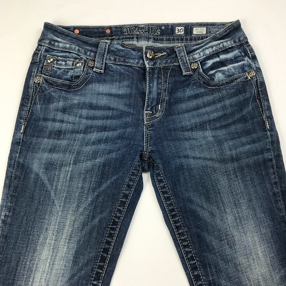 Miss Me Mid Rise Skinny Jeans Embellished Cross U - Picture 2 of 7